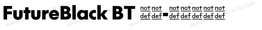 FutureBlack BT 字体字体转换
